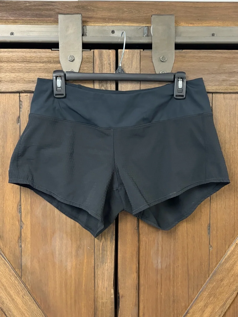 Oiselle Mac Roga Athletic Running Yoga Shorts Black Size 6